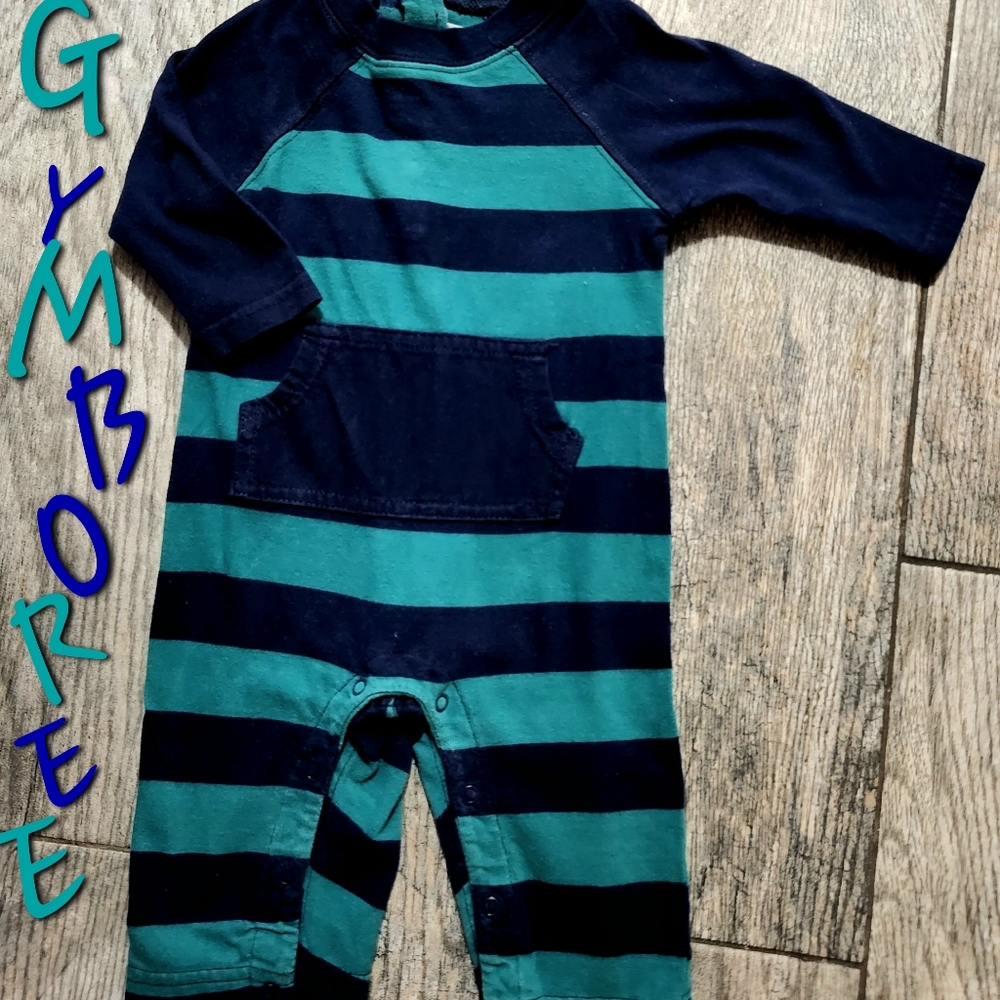 Gymboree Baby Boys 3-6 Rugby Striped Romper